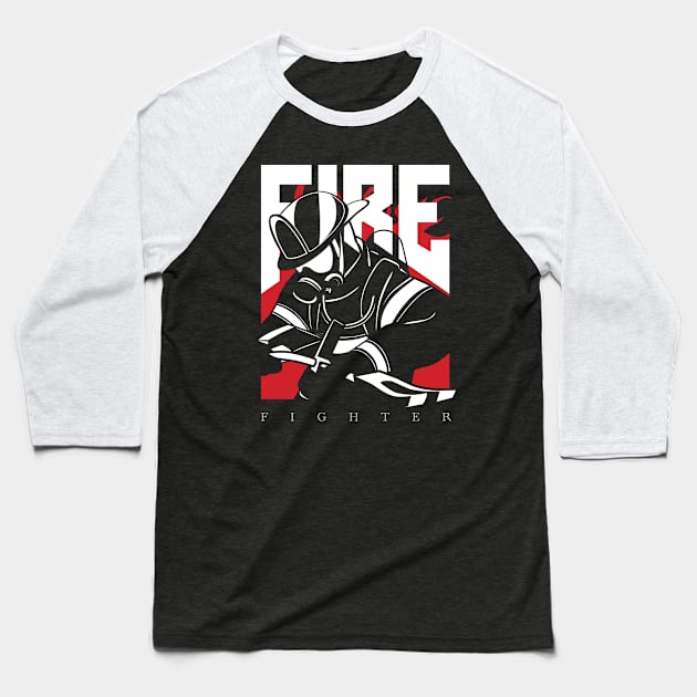 Fire Set No. 5 - Forcible Entry Baseball T-Shirt by The Fire Place